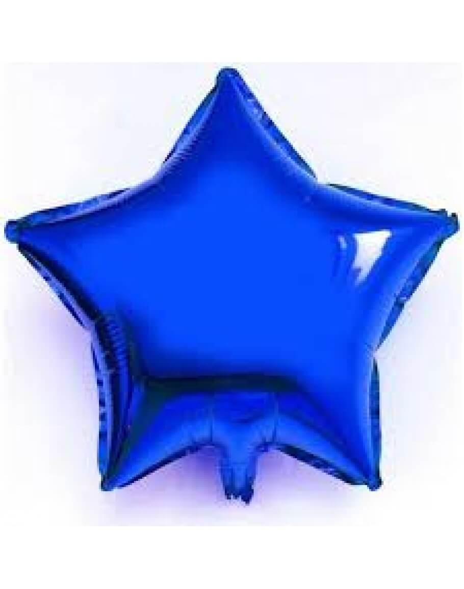 18inc Mavi Yıldız Folyo Balon